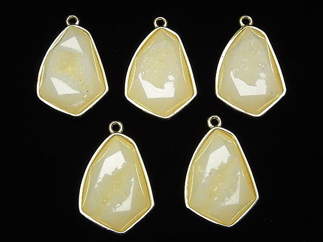 Druzy Agate Deformation Marquise Charm 24x17.5mm 2pcs $5.79!