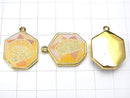 Druzy Agate Heptagon Charm 20x17mm AB Coating 2pcs $5.79!