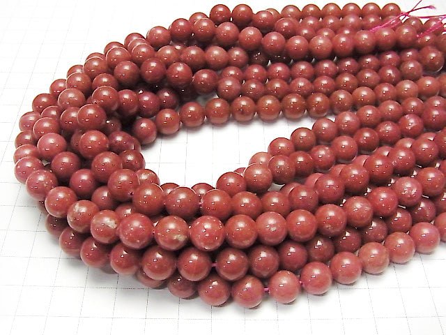 Norway Thulite AA ++ Round 10mm half or 1strand beads (aprx.15inch / 36cm)