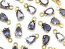 [Video] High Quality Iolite AAA Bezel Setting Pear shape Faceted 6x4mm 18KGP 2pcs $6.79!