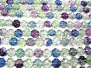 [Video] Multicolor Fluorite AAA Clover 12x12x6mm half or 1strand beads (aprx.15inch / 37cm)