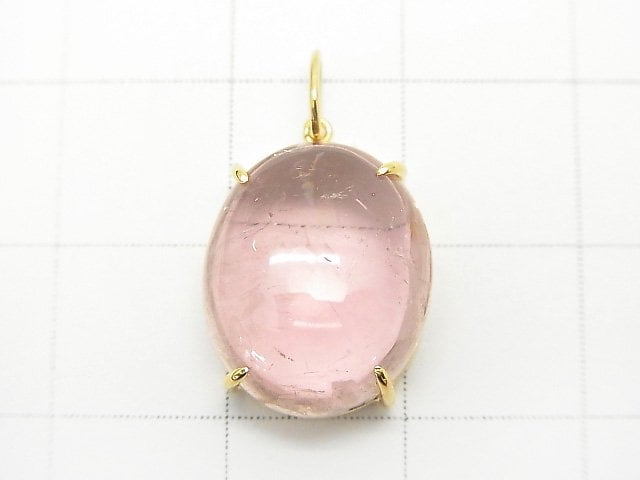 [Video] [One of a kind] Made in Japan!  High Quality Tourmaline AAA Pendant 18KGP NO.120