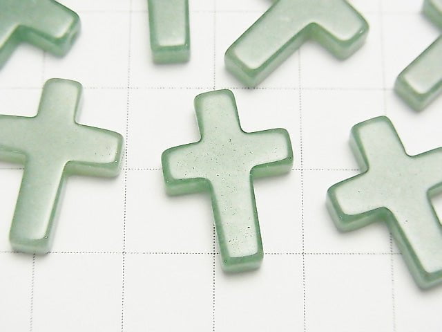 Green Aventurine Cross 20x15mm 1pc $2.19!