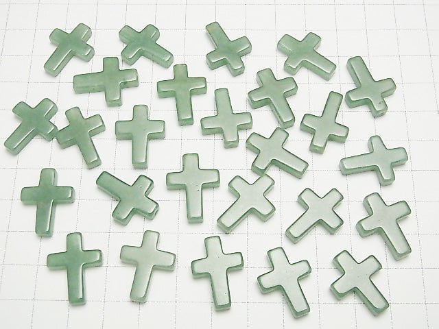 Green Aventurine Cross 20x15mm 1pc $2.19!