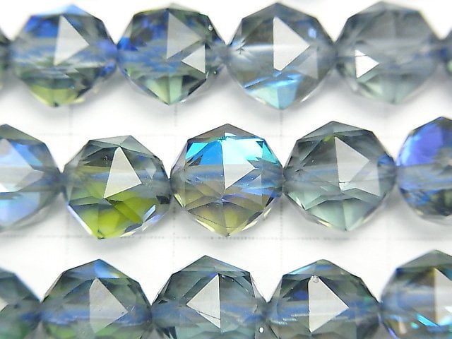 High Quality! 1strand $11.79! Blue Luna Flash Star Faceted Round 10mm 1strand beads (aprx.15inch / 37cm)