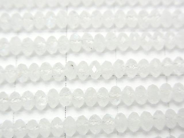 [Video] High Quality Rainbow Moonstone AA++ Faceted Button Rondelle 3x3x2mm 1strand beads (aprx.15inch / 37cm)