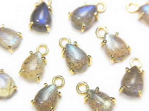 Bezel Setting, Labradorite, Pear Shape Gemstone Beads