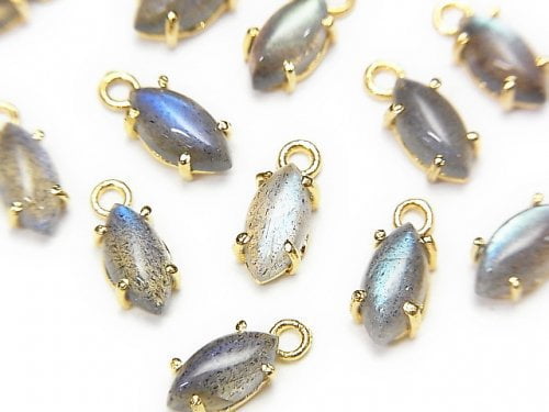 Bezel Setting, Labradorite, Marquise Gemstone Beads