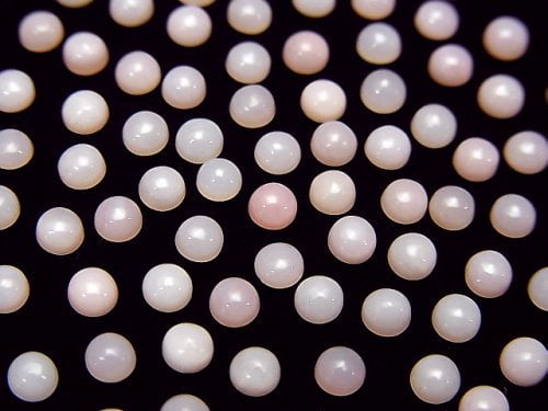 Pink Opal AAA Round Cabochon 3x3mm 10pcs