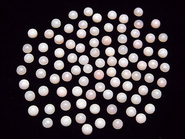 Pink Opal AAA Round Cabochon 3x3mm 10pcs