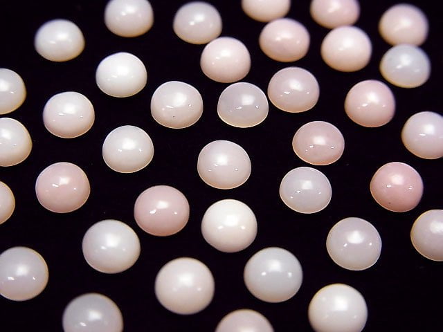 Pink Opal AAA- Round Cabochon 4x4mm 10pcs $6.79!