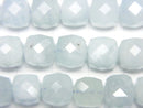 [Video] High Quality!  Aquamarine AA++ Cube Shape 8x8x8mm 1strand beads (aprx.7inch/18cm)