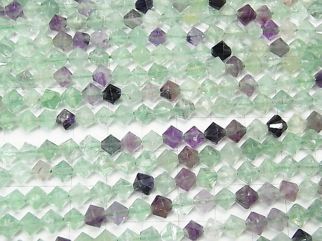 High Quality! 1strand $7.79! Multicolor Fluorite AA Faceted Button Roundel 6x6x5.5mm 1strand beads (aprx.15inch / 37cm)