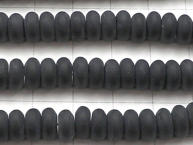 Frost Onyx Rondelle 8x8x4mm 1strand beads (aprx.15inch / 38cm)