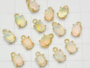 [Video]High Quality Ethiopia Opal AAA Bezel Setting Oval Faceted 7x5mm 18KGP 2pcs $16.99!