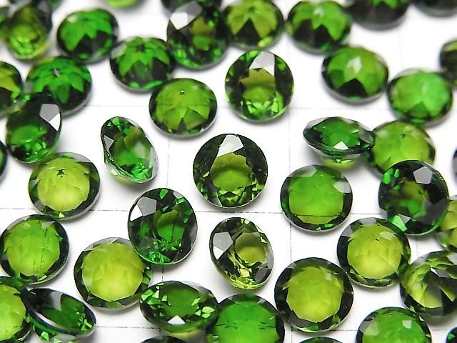 高品質鉻透輝石 AAAA 圓形刻面裸石 6x6mm 1顆