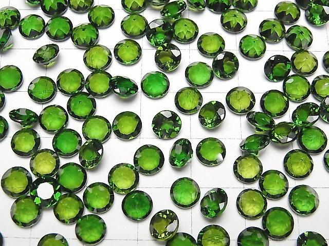 高品質鉻透輝石 AAAA 圓形刻面裸石 6x6mm 1顆