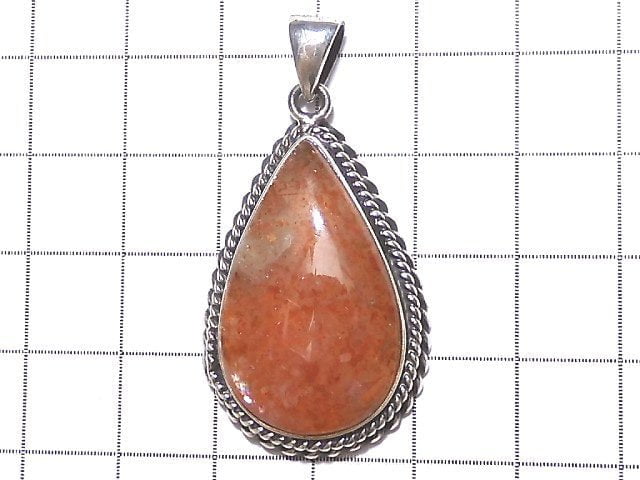 [Video][One of a kind] Sunstone AAA Pendant  Silver925  NO.321