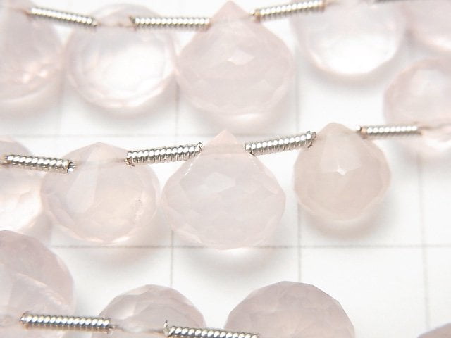 [Video] 1strand $39.99! High Quality Rose Quartz AAA Onion  Faceted Briolette  1strand beads (aprx.6inch/16cm)