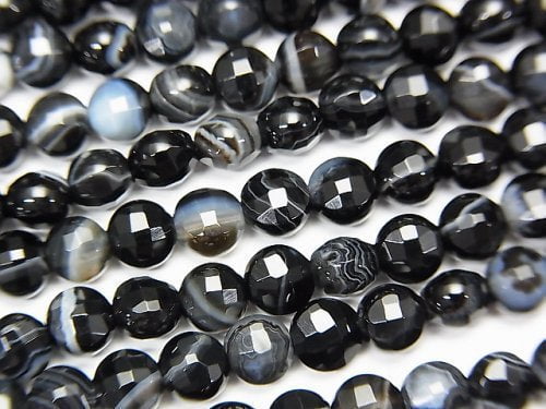 Coin, Onyx Gemstone Beads