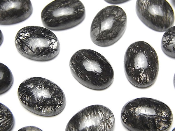 Cabochon, Tourmalinated Quartz Gemstone Beads