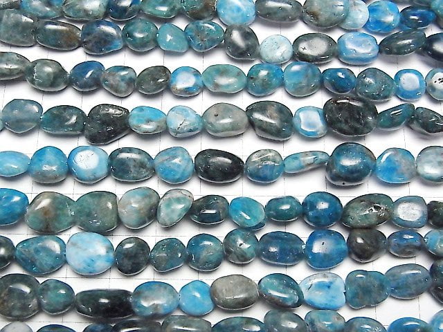 [Video] Blue Apatite AA Nugget 1strand beads (aprx.15inch / 38cm)