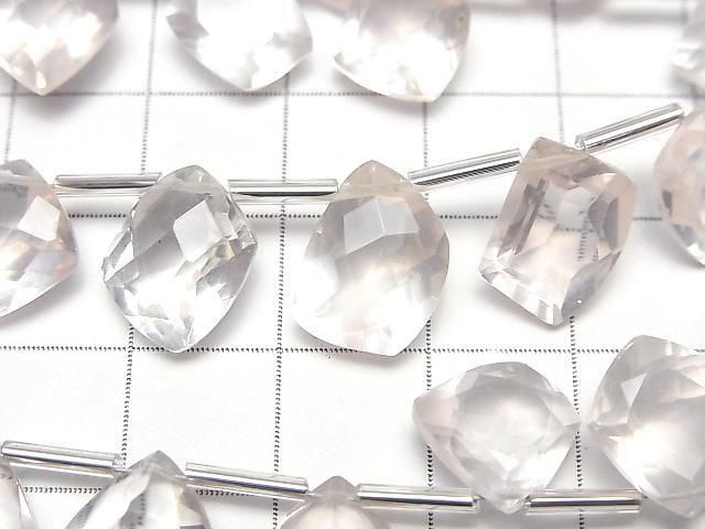[Video]High Quality Rose Quartz AAA Fancy Shape Faceted half or 1strand (12pcs)