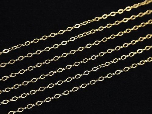 14KGF Flat Azuki Chain 1.5mm [40cm][45cm] Necklace 1pc