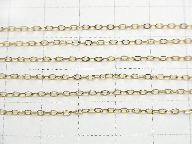 14KGF Flat Azuki Chain 1.5mm [40cm][45cm] Necklace 1pc