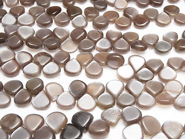 High Quality Chocolate Moonstone AAA- Chestnut (Smooth) half or 1strand beads (aprx.6inch/14cm)