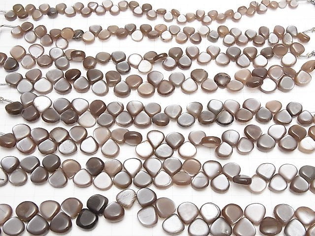 High Quality Chocolate Moonstone AAA- Chestnut (Smooth) half or 1strand beads (aprx.6inch/14cm)