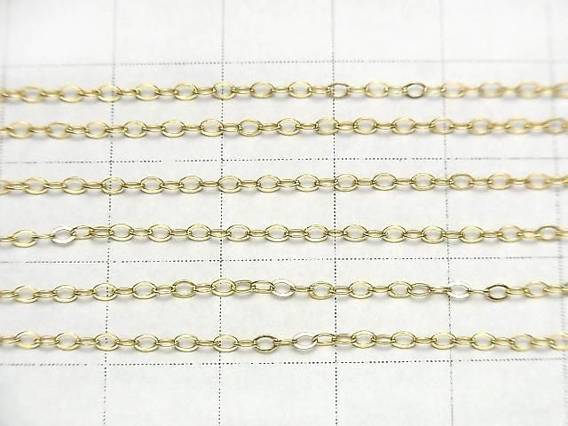 14KGF Flat Cable Chain 1.5mm No.2 10cm