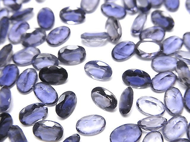 [Video]High Quality Iolite AAA Loose stone Oval Faceted 6x4mm 5pcs