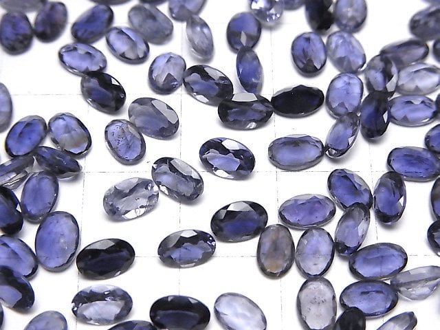 [Video]High Quality Iolite AAA Loose stone Oval Faceted 6x4mm 5pcs