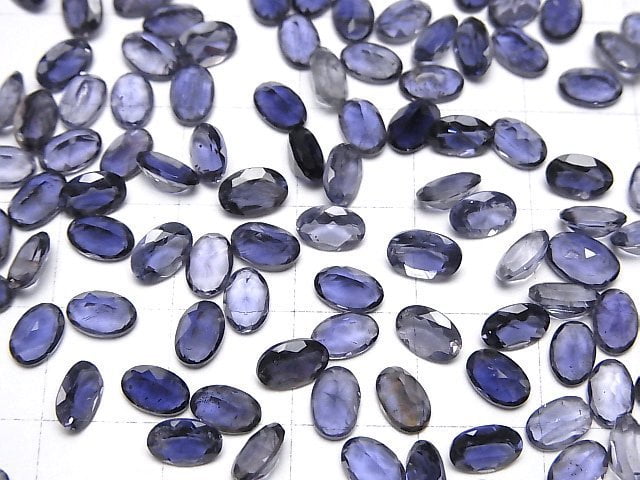 [Video]High Quality Iolite AAA Loose stone Oval Faceted 6x4mm 5pcs