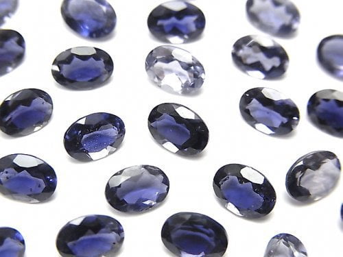 Iolite, Oval, Undrilled Gemstone Beads