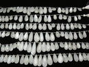 [Video] High Quality White Moonstone AA++ Pear shape Faceted Briolette 1strand beads (aprx.7inch / 18cm)
