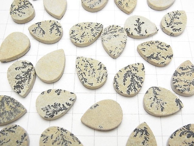 Germany Dendrite Jasper Pear shape Cabochon 18x13mm 3pcs $12.99!