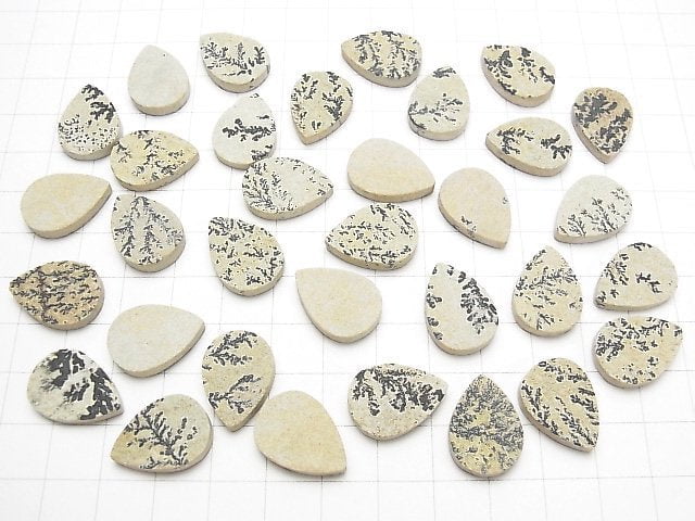 Germany Dendrite Jasper Pear shape Cabochon 18x13mm 3pcs $12.99!