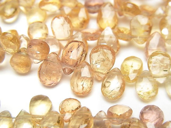 Faceted Briolette, Pear Shape, Topaz Gemstone Beads