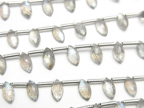 Labradorite, Marquise, Rose Gemstone Beads