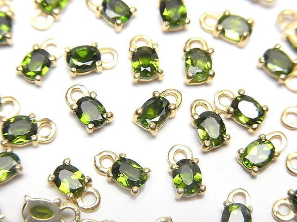 Bezel Setting, Diopside, Oval Gemstone Beads