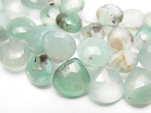 Chalcedony, Chestnut Shape, Faceted Briolette Gemstone Beads