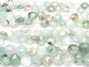 [Video] High Quality Aqua Plays Chestnut Faceted Briolette half or 1strand beads (aprx.7inch/18cm)