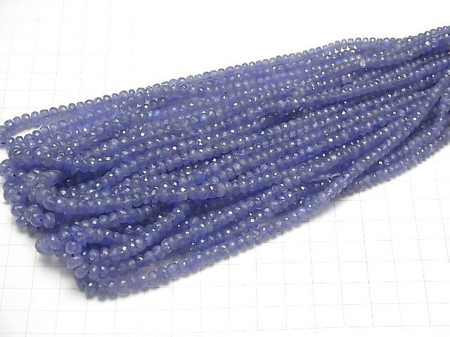 [Video] High Quality Tanzanite AAA Faceted Button Roundel half or 1strand beads (aprx.16inch / 40cm)