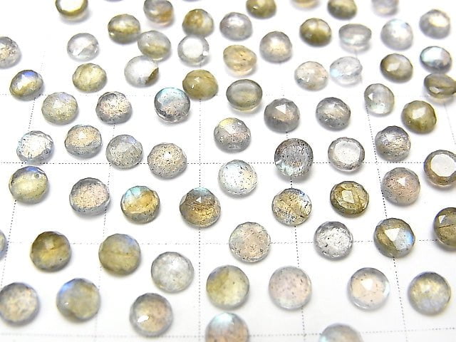 High Quality Labradorite AAA- Round  Rose Cut 4x4mm 10pcs $4.79!