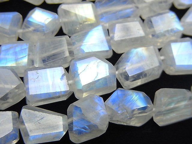 Nugget, Rainbow Moonstone Gemstone Beads