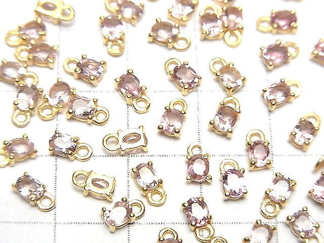 [Video]High Quality Pink Tourmaline AAA Bezel Setting Oval Faceted 4x3mm 4pcs