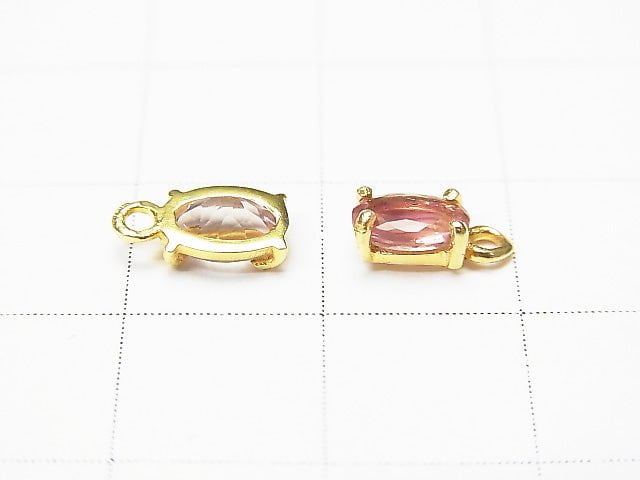 Hochwertiger rosa Turmalin AAA Bezel Setting Oval Facettiert 6x4mm 2 Stück 11,79 $!