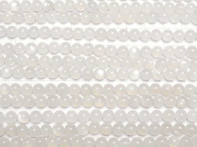 [Video] White Moonstone AAA - Round 6mm half or 1-strand beads (approx. 15 inches/38 cm)